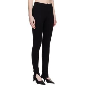 TOTEME Black Zip Leggings
 pull on high waist side zipper hems, size medium